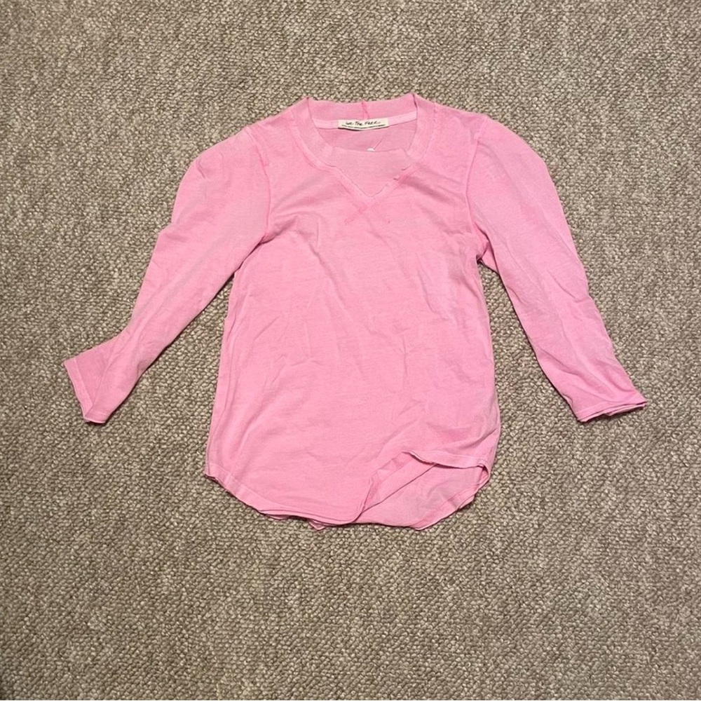 We The Free Pink Long Sleeve Top